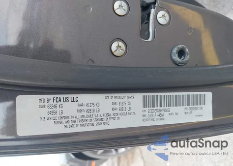 2019 Dodge Challenger Sxt из США, поврежденный, VIN 2C3CDZAG8KH735653